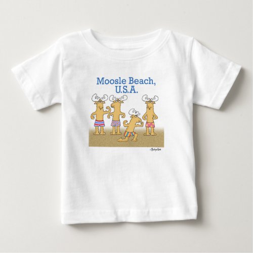 Moosle Beach USA Baby T_Shirt