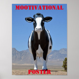 MOOtivational Poster Funny Cow Motivational Humor