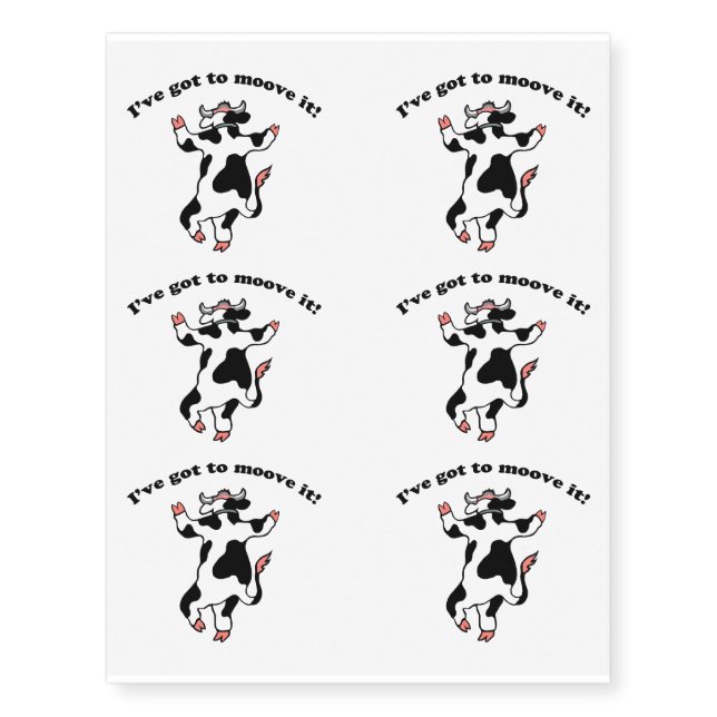Moove It Temporary Tattoos (Front)