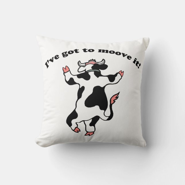 Moove It Throw Pillow (Front)