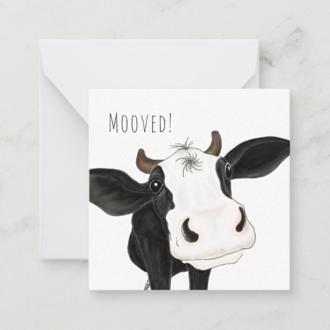 "Mooved!" Personalized Change of Address Card (Front)
