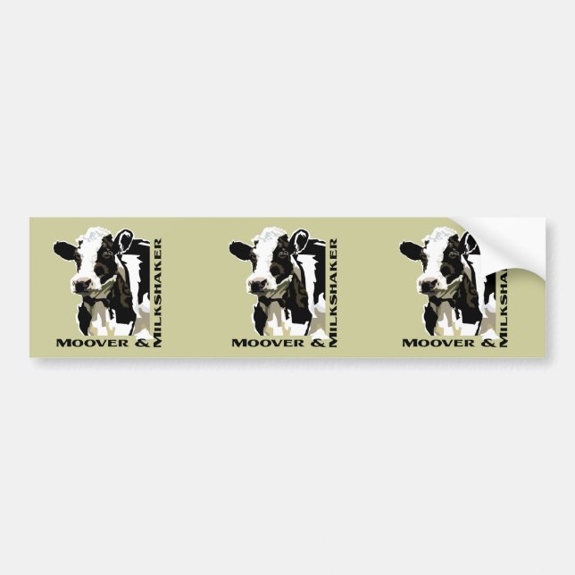 Moover Dairy Cow Bumper Sticker (Front)