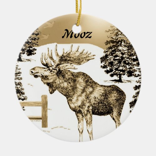 MOOZ  Moose Ornament