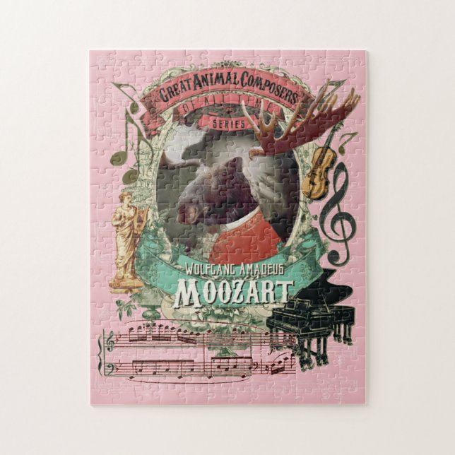 Moozart Great Animal Composer Mozart Parody Jigsaw Puzzle (Vertical)