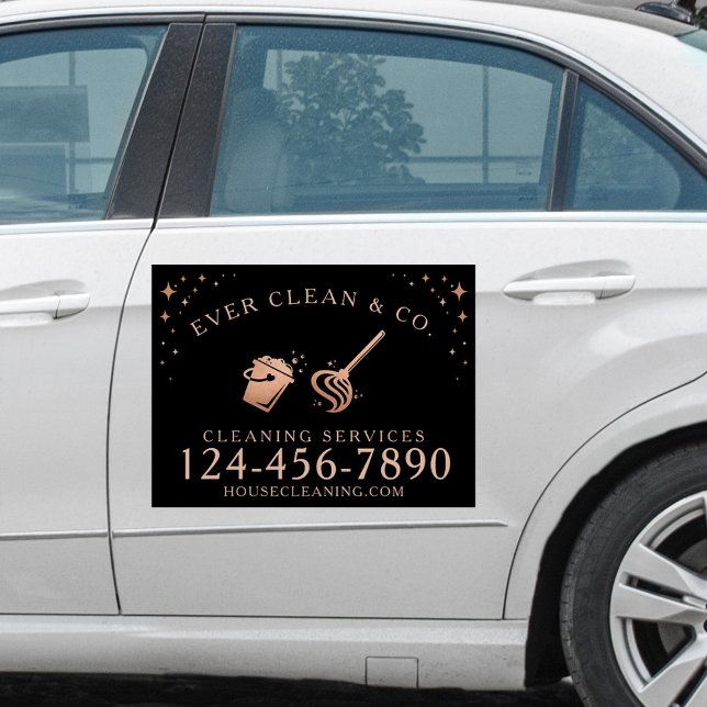 Mop & Bucket Professional Maid & House Cleaning Car Magnet (Creator Uploaded)