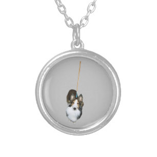 Mop Dog Silver Plated Necklace