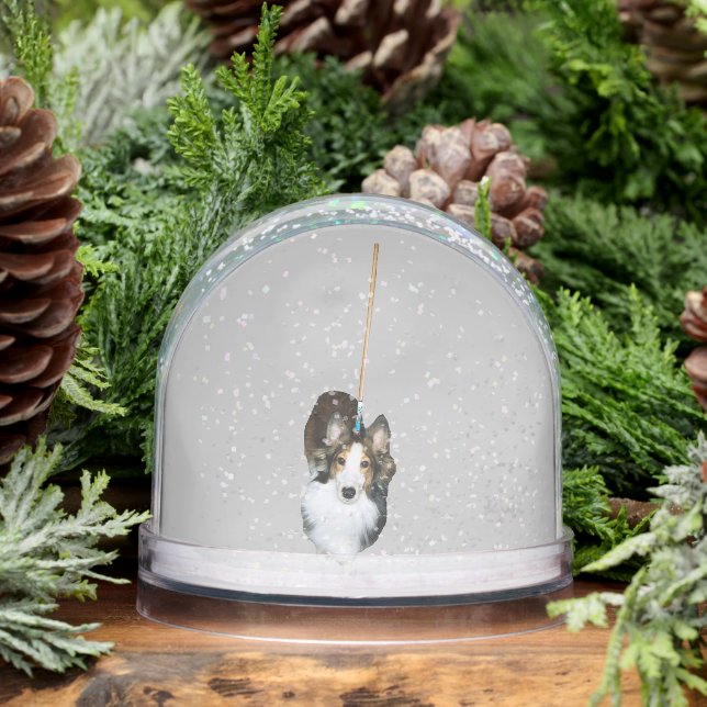 Mop Dog Snow Globe (Winter)