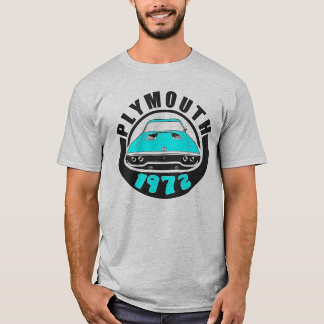 Mopar - 1972 Plymouth Roadrunner Petty Blue T-Shirt (Front)
