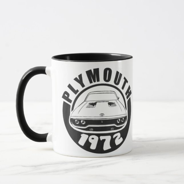 Mopar - 1972 Plymouth Roadrunner White Mug (Left)