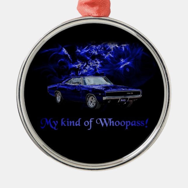 Mopar: '68 Charger - Ready to WhoopAss! Metal Ornament (Front)