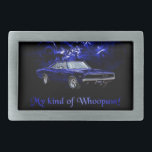 Mopar: '68 Charger - Ready to WhoopAss! Rectangular Belt Buckle<br><div class="desc">1968 Dodge Charger - My Kind of Whoopass!</div>