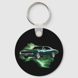Mopar: '68 Dodge Charger with green lightning Keychain