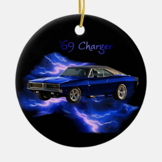 Mopar:  '69 Dodge Charger Ceramic Ornament (Front)