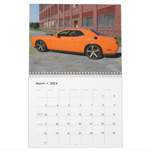 Mopar Calendar Zazzle