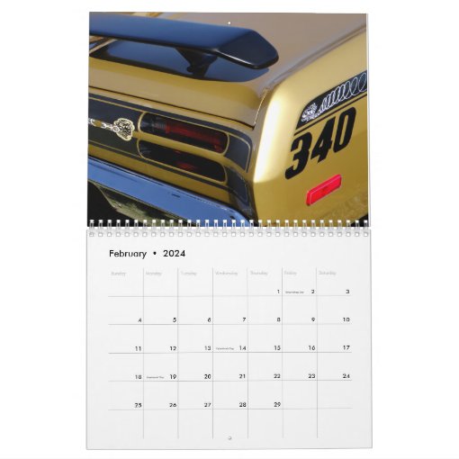 Mopar Car Calendar Zazzle