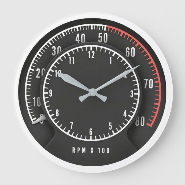 Mopar - Dodge Charger Tic Toc Tach Round Clock (Front)