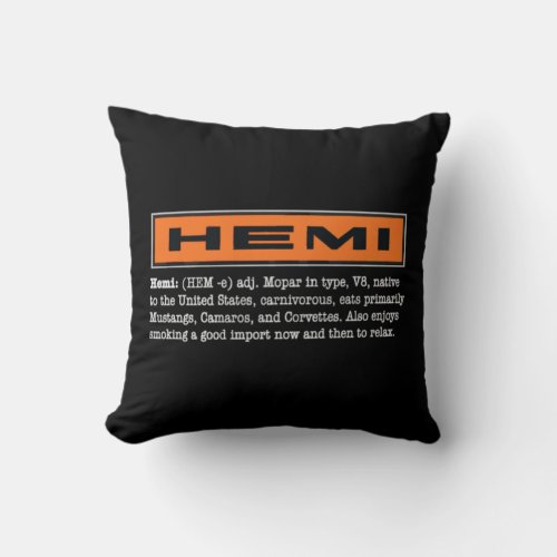 Mopar _ HEMI Throw Pillow