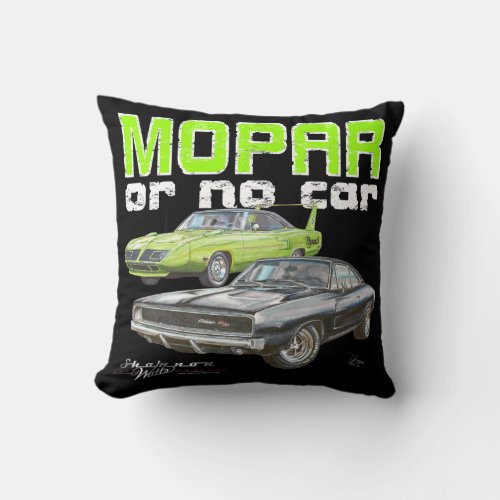 MOPAR or No Car Pillow