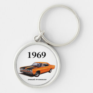 Vintage Plymouth Road Runner Suberbird Emblem Photo Keychain Mopar Gift 