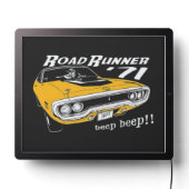Mopar - Plymouth Roadrunner Musclecar  LED Sign (Lights Off)
