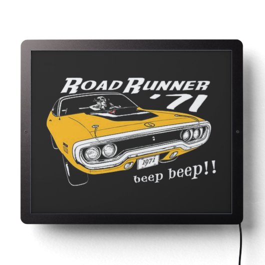 Mopar - Plymouth Roadrunner Musclecar LED Sign (Lights Off)