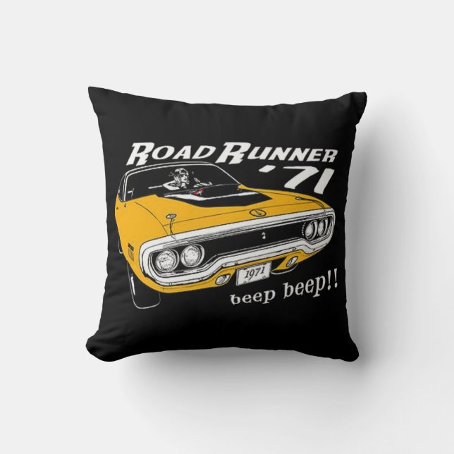 Mopar - Plymouth Roadrunner Throw Pillow (Front)
