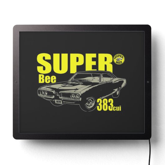 Mopar - Super Bee Musclecar  LED Sign (Lights Off)