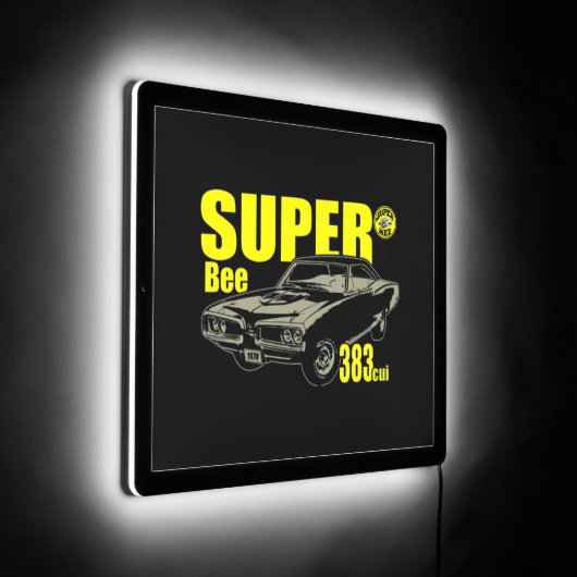 Mopar - Super Bee Musclecar  LED Sign (Angle)