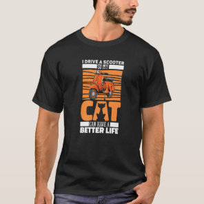 Moped Cat Motorbike Scooter Bike T-Shirt