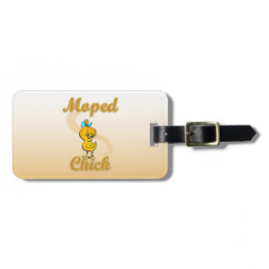 Moped Chick Luggage Tag