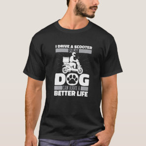 Moped Dog  Motorbike Scooter Bike T-Shirt