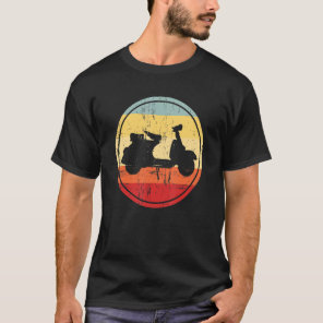 Moped Driver Retro Vintage Sunset Moped Motorbike  T-Shirt