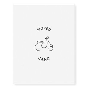 moped gang temporary tattoos