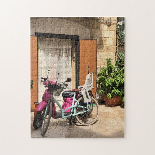 Moped in Bari Italy Jigsaw Puzzle