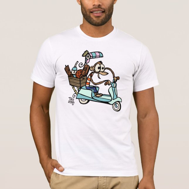 Moped Monkey Beachcomber Vacation! T-Shirt (Front)