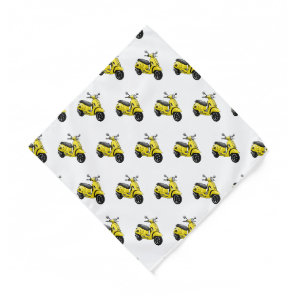 Moped motorcycle cartoon illustration bandana