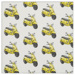 Moped motorcycle cartoon illustration fabric