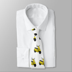 Moped motorcycle cartoon illustration neck tie