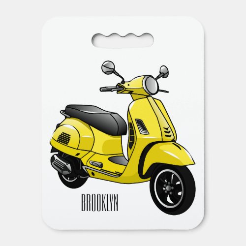 Moped motorcycle cartoon illustration seat cushion