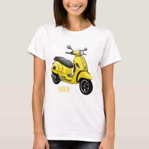 Moped motorcycle cartoon illustration T-Shirt