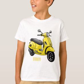 Moped motorcycle cartoon illustration T-Shirt
