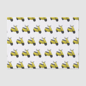 Moped motorcycle cartoon illustration tissue paper