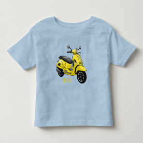 Moped motorcycle cartoon illustration toddler t-shirt