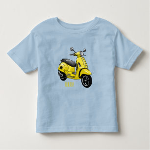 Moped motorcycle cartoon illustration toddler t-shirt