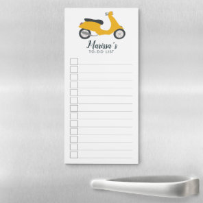Moped Scooter Custom Grocery Shopping To-DO List Magnetic Notepad