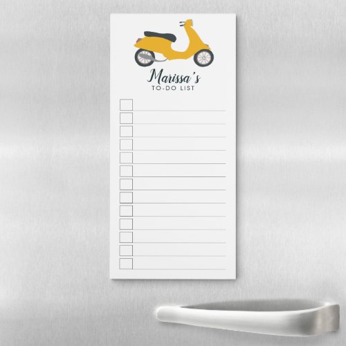 Moped Scooter Custom Grocery Shopping To_DO List Magnetic Notepad