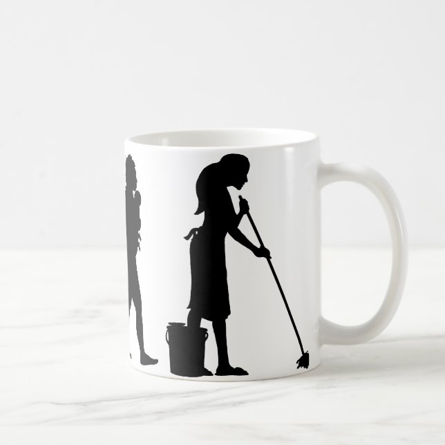 Mopping The Floor Coffee Mug (Right)