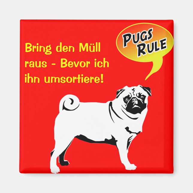 Mops Gesetze / Magnet (Front)