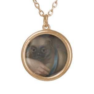 Mops Gold Plated Necklace