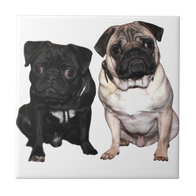 Mops Jack and Richi Ceramic Tile (Front)